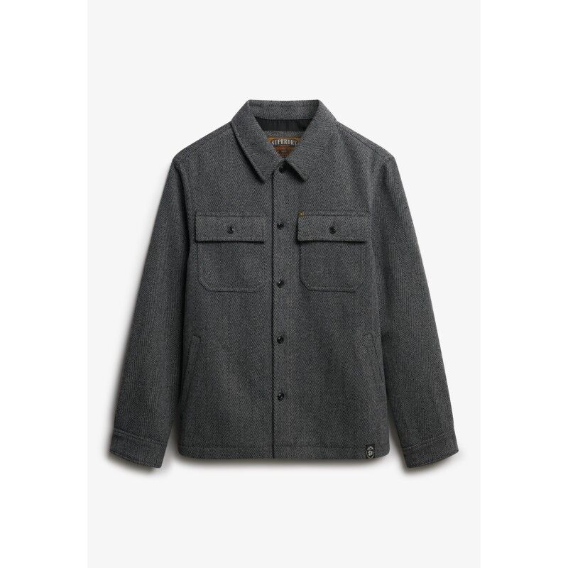 Superdry Merchant Herringbone Overshirt - Jacket - Men's | Hardloop