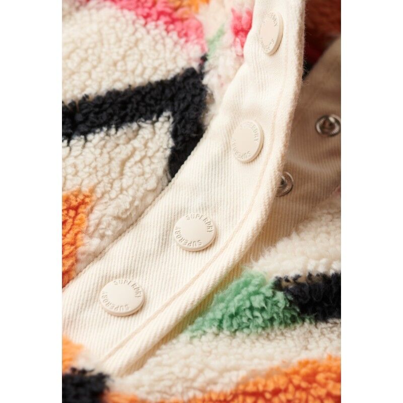 Superdry Super Soft Printed TEddy Fleece - Dámská fleesová mikina | Hardloop