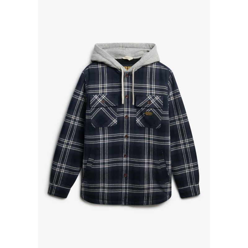 Superdry Surplus Hooded Check Shirt - Jas - Heren | Hardloop