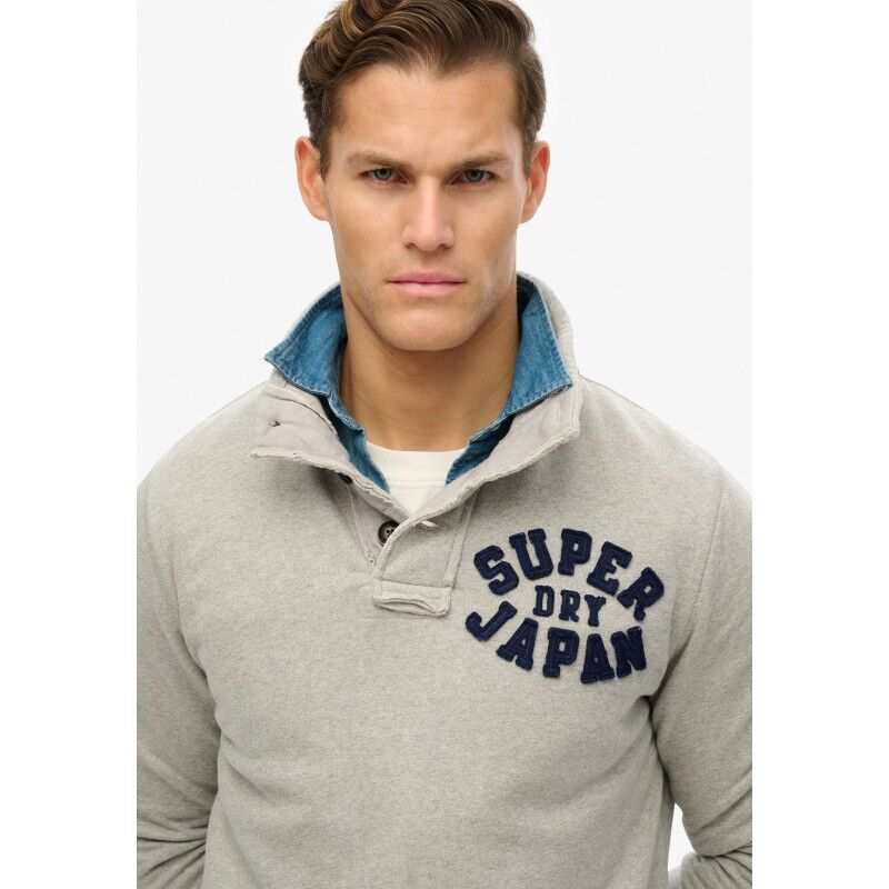 Superdry Vintage Athletic Henley Sweat - Felpa - Uomo | Hardloop