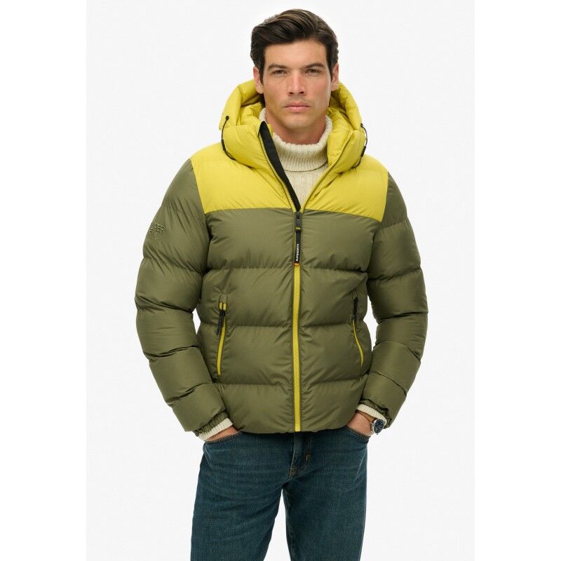Superdry Colourblock Hooded Puffer Jkt - Synthetic jacket - Men's | Hardloop