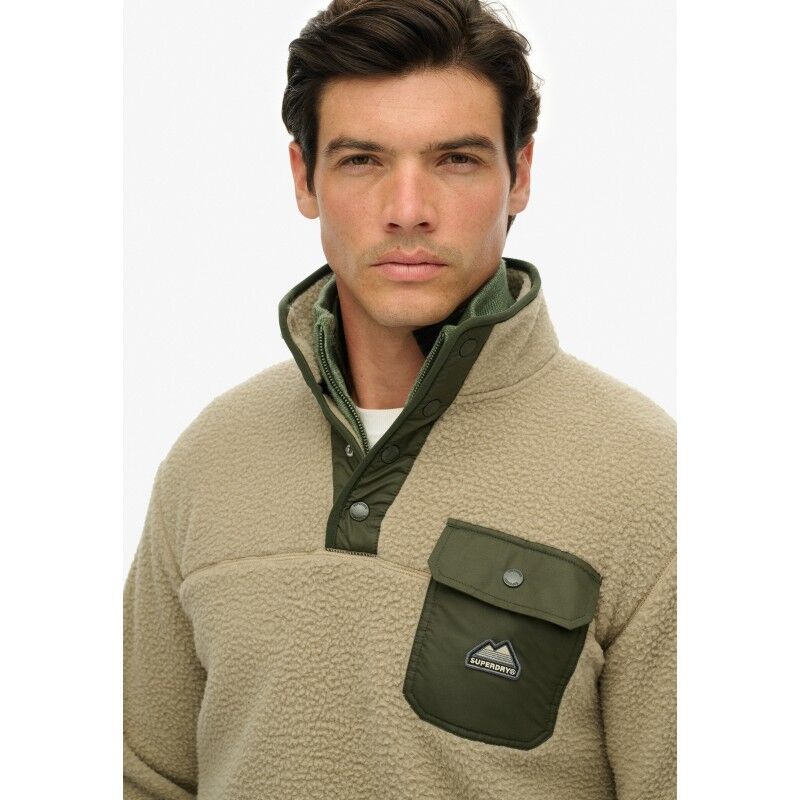 Superdry Fuji Popper Neck Fleece - Fleecejacke - Herren | Hardloop