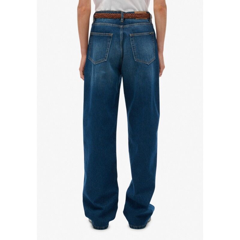 Superdry Organic Cotton High Rise Wide Leg - Byxa - Dam | Hardloop
