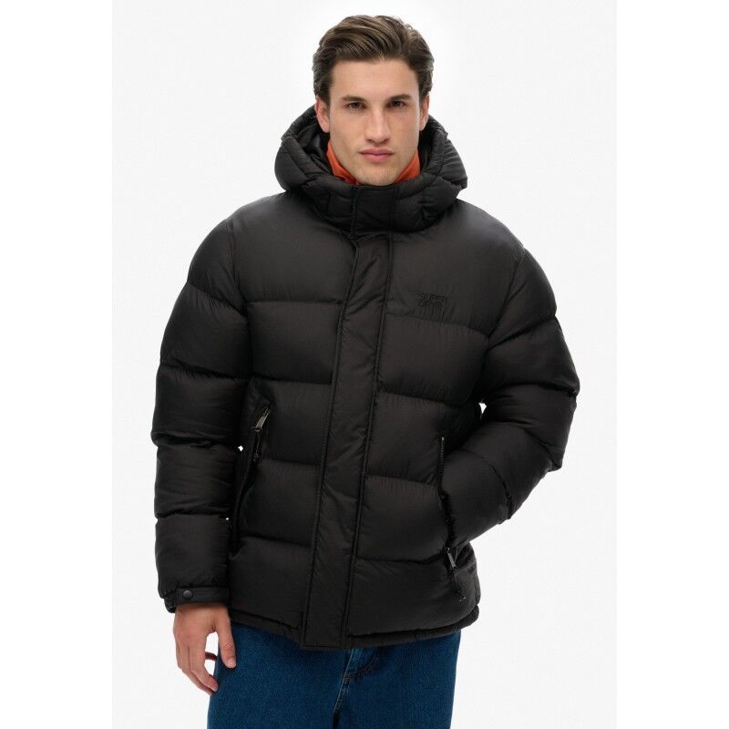 Superdry Black Puffer Jacket - Synthetic jacket - Men's | Hardloop