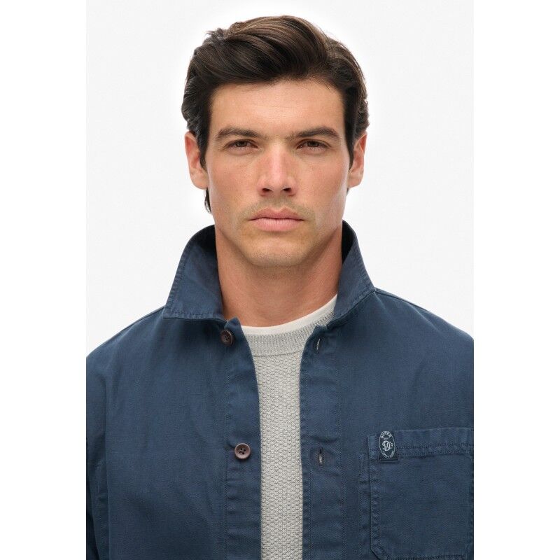 Superdry Merchant Linen-Blend Overshirt - Chemise homme | Hardloop