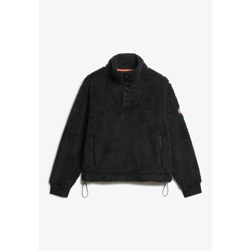 Superdry Super Soft Popper Neck Teddy Fleece - Fleecejakke - Damer | Hardloop