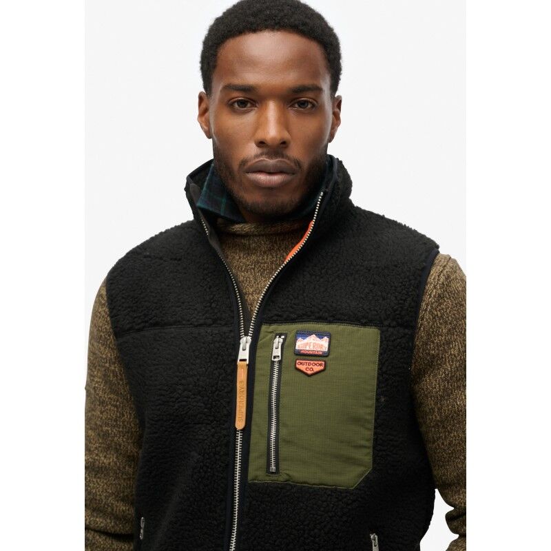 Superdry Vintage Retro Borg Fleece - Fleece vest - Men's | Hardloop