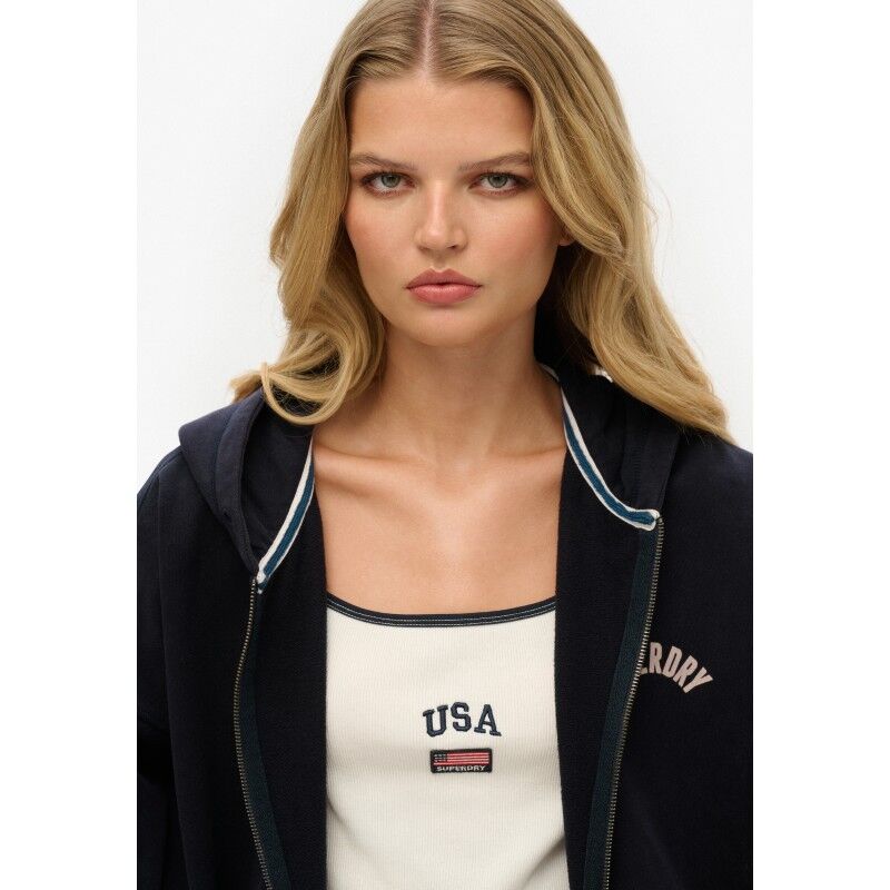 Superdry Athletic Ess Oversized Ziphood - Sweatshirt à capuche femme | Hardloop