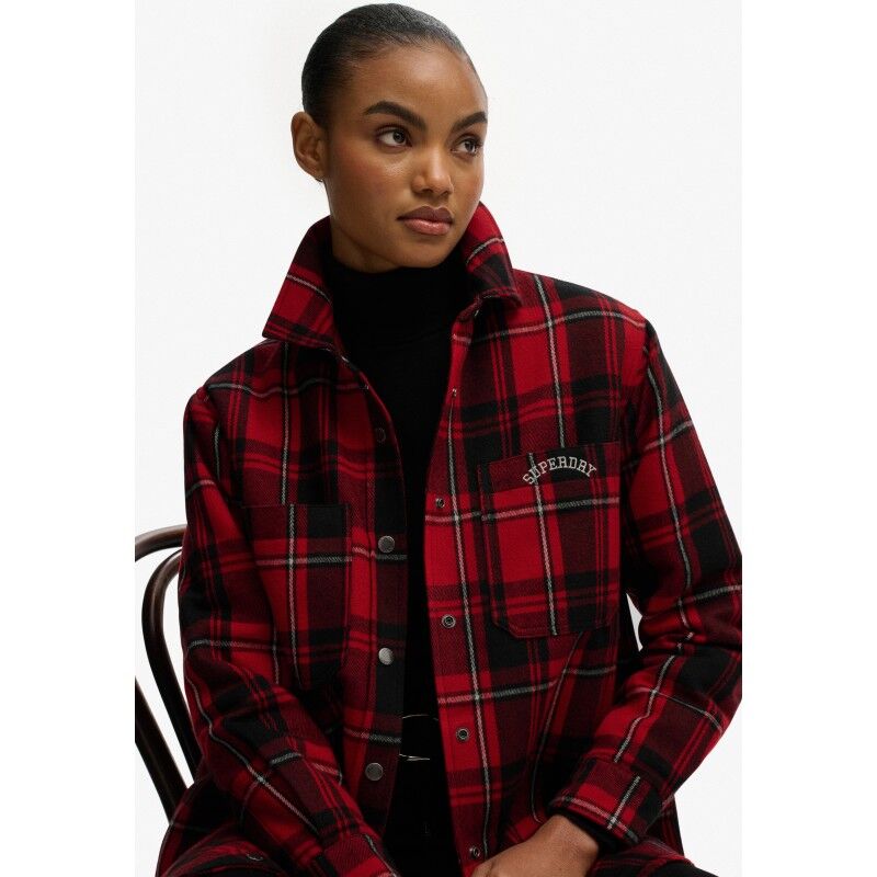 Superdry Check Lined Shirt - Dámská bunda | Hardloop