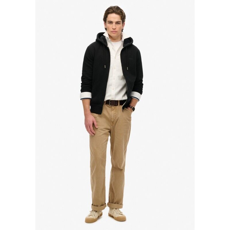Superdry Essential Logo Half Brushed Zip Hoodie - Pánská mikina | Hardloop