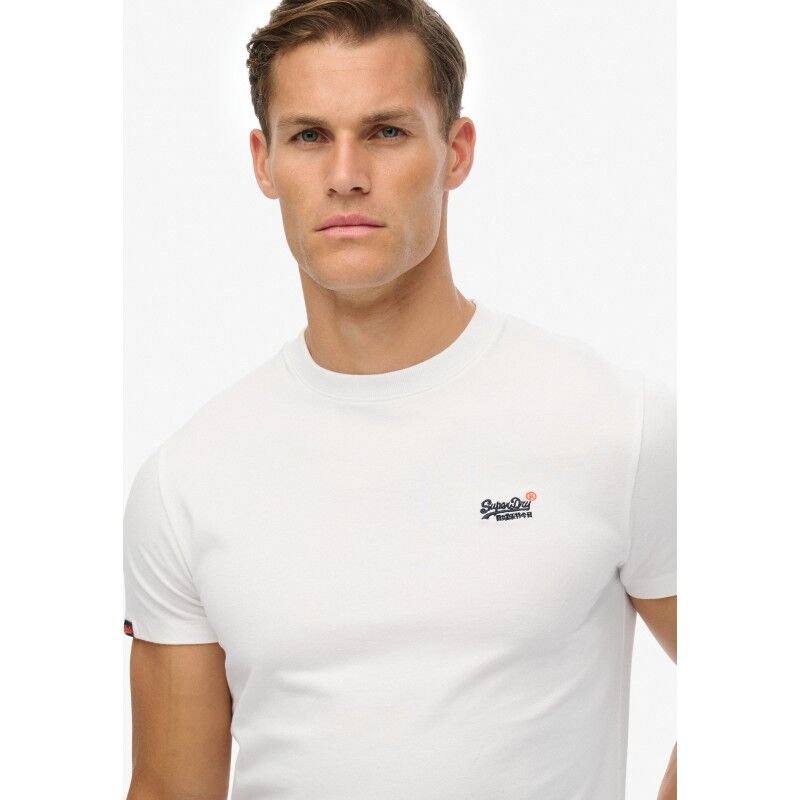 Superdry Essential Contrast Emb Tee - T-paita - Miehet | Hardloop