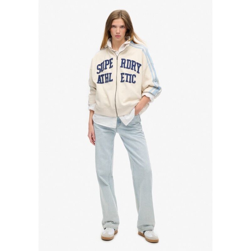 Superdry Athletic Applq Loose Zip Track - Pullover - Damen | Hardloop