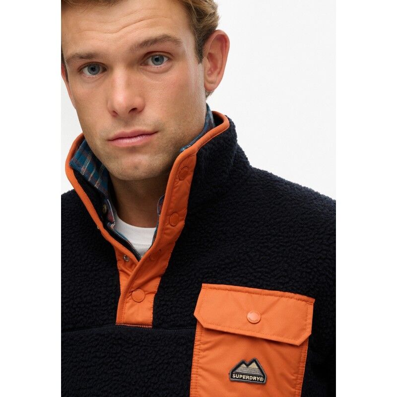 Superdry Fuji Popper Neck Fleece - Polaire homme | Hardloop