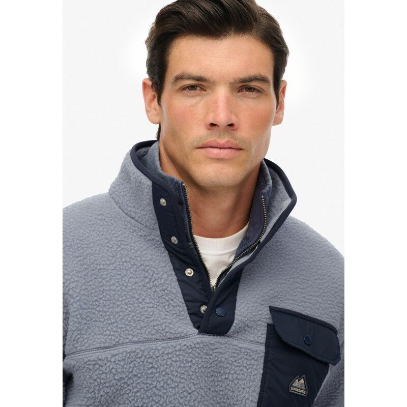 Superdry Fuji Popper Neck Fleece - Fleecejacke - Herren | Hardloop