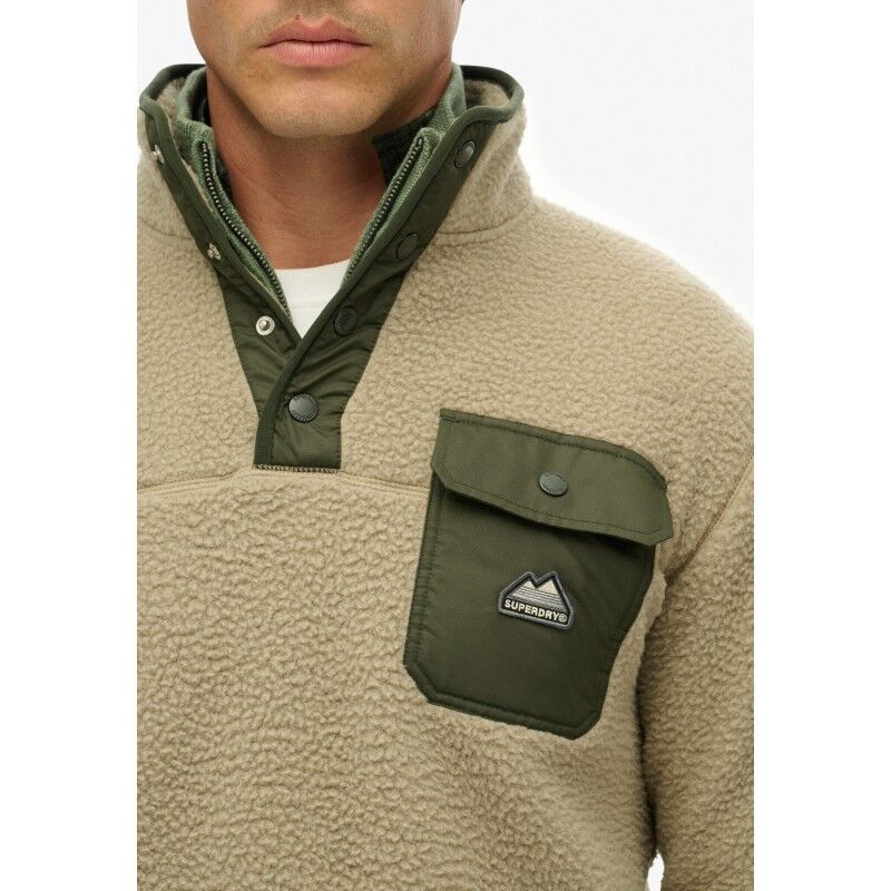 Superdry Fuji Popper Neck Fleece - Fleecejacke - Herren | Hardloop
