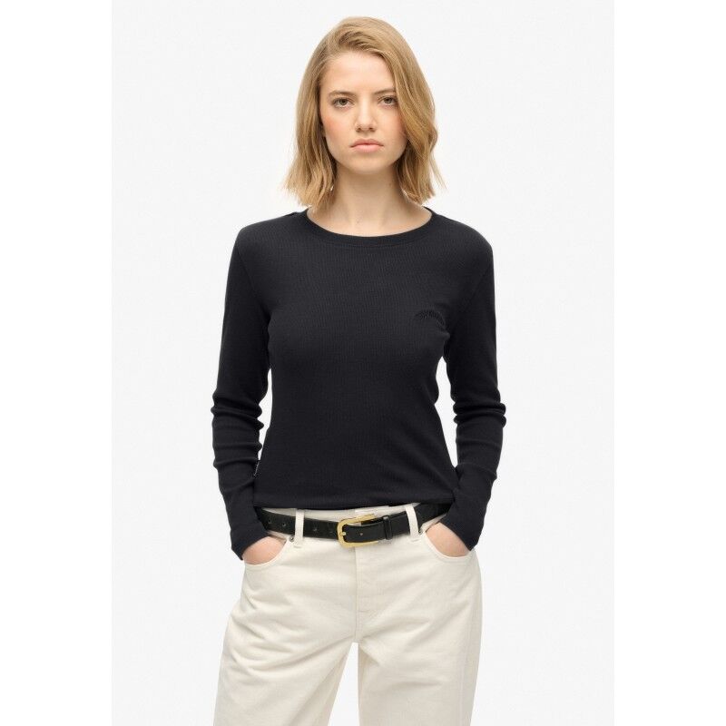 Essential Logo Gd Rib Ls Top - T-shirt - Damer