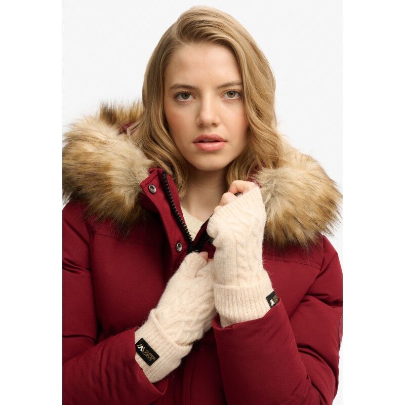 Superdry Cable Luxe Handwarmers - Gants femme | Hardloop