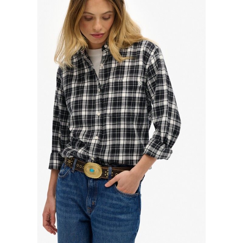 Superdry Check Flannel Boyfriend Shirt - Shirt - Women's | Hardloop