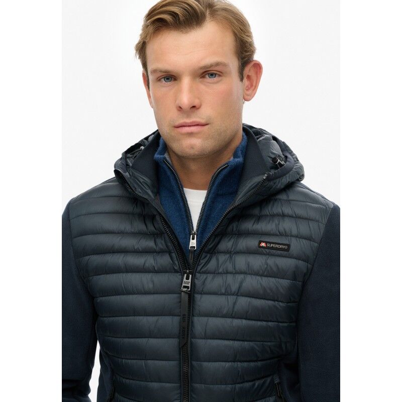 Superdry Hood Storm Fleece Hybrid Jkt - Bluza polarowa meska | Hardloop