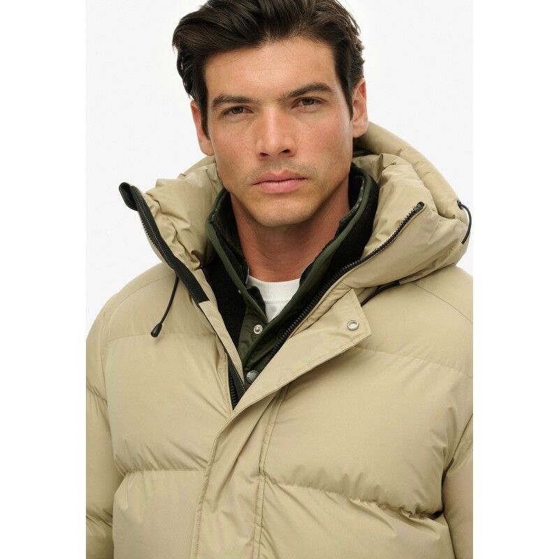Superdry Hooded Mid Length Sports Puffer - Syntetjacka - Herr | Hardloop