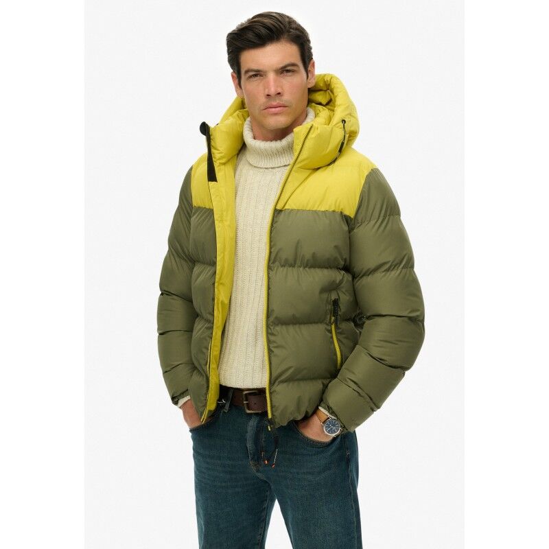 Superdry Colourblock Hooded Puffer Jkt - Giacca sintetica - Uomo | Hardloop