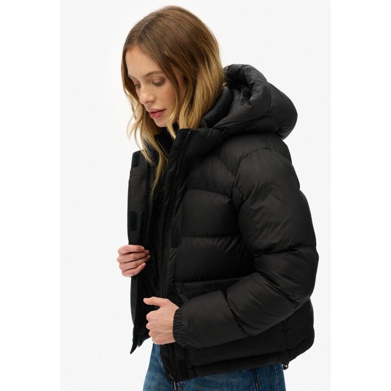 Superdry Black Puffer Jacket - Synthetic jacket - Women's | Hardloop