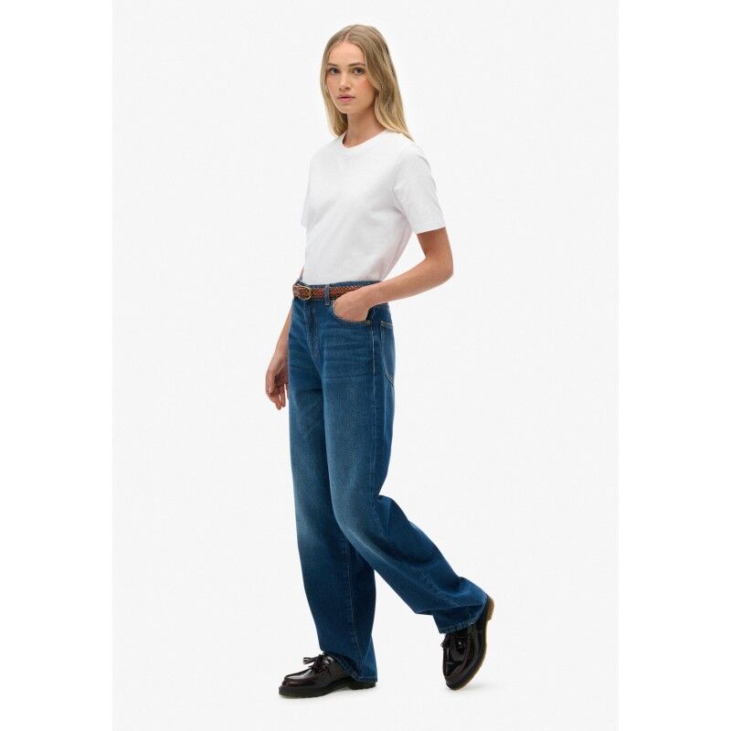 Superdry Organic Cotton High Rise Wide Leg - Hose - Damen | Hardloop