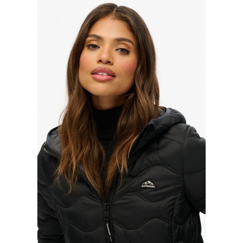 Superdry Hood Fuji Lite Wave Padded Jkt - Syntetjacka - Dam | Hardloop