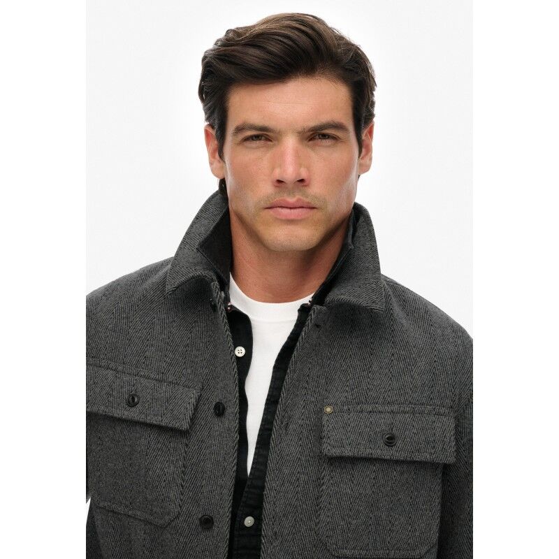 Superdry Merchant Herringbone Overshirt - Jacket - Men's | Hardloop