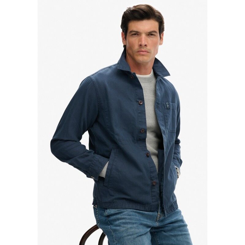 Superdry Merchant Linen-Blend Overshirt - Shirt - Men's | Hardloop