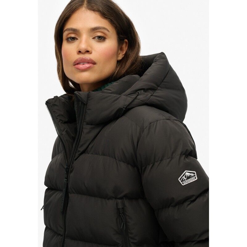 Superdry Hooded Sports Puffer Jacket - Dunjakke - Damer | Hardloop