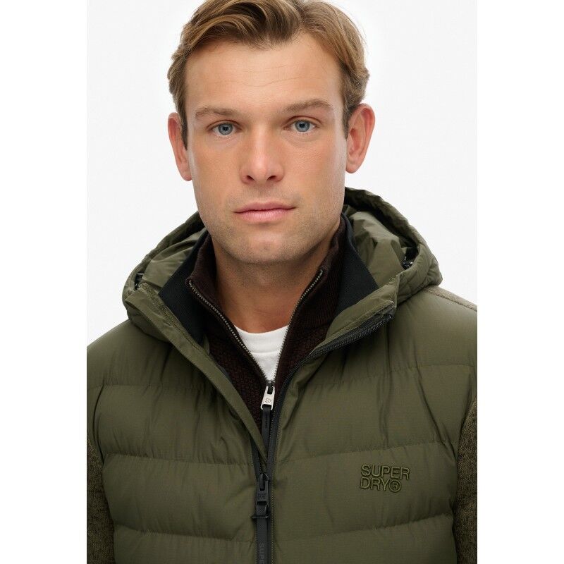 Superdry Hooded Storm Knit Hybrid Jkt - Synthetic jacket - Men's | Hardloop