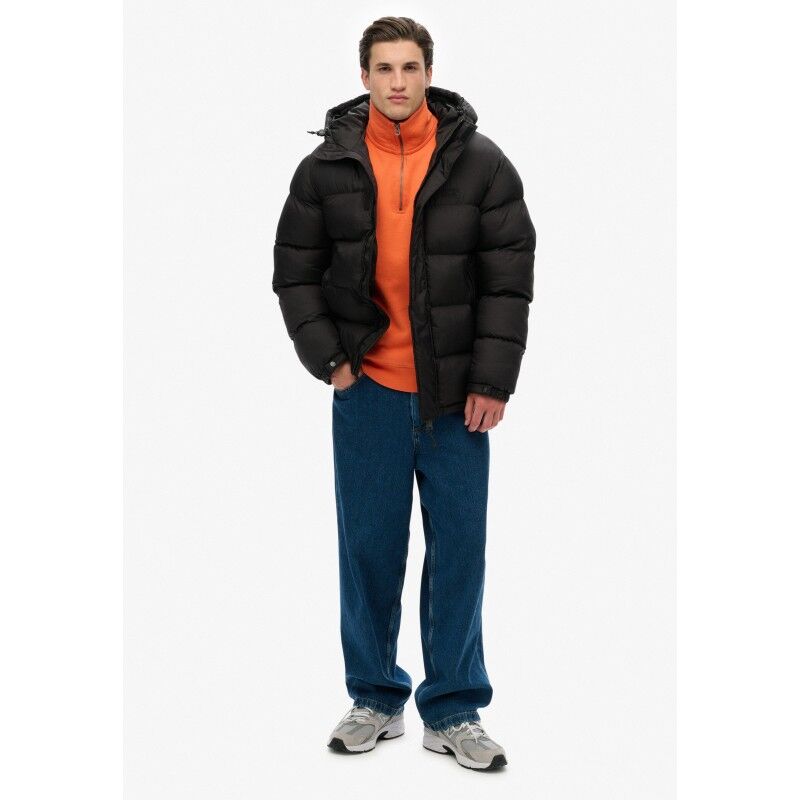 Superdry Black Puffer Jacket - Synthetic jacket - Men's | Hardloop