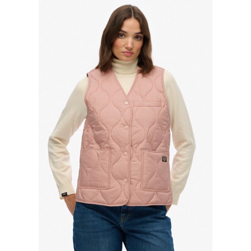 Superdry Quilted Lite Liner Gilet - Veste sans manches femme | Hardloop