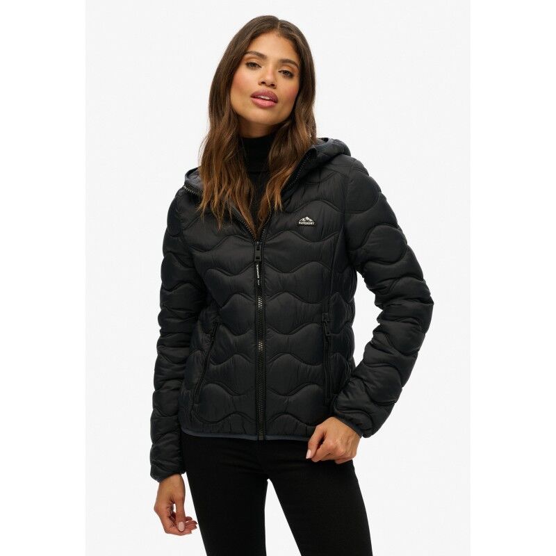 Superdry Hood Fuji Lite Wave Padded Jkt - Dunjakke - Damer | Hardloop