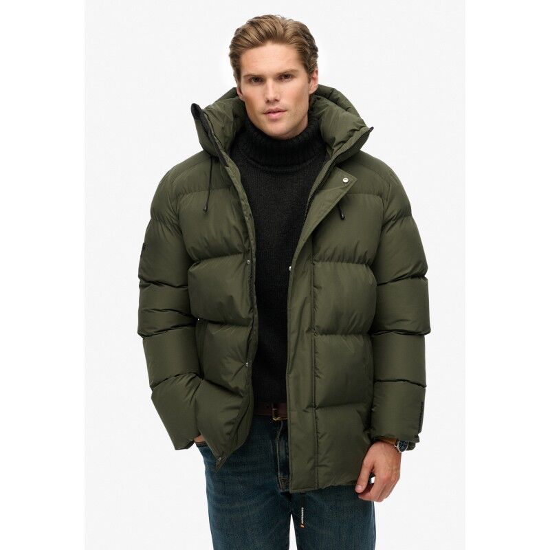 Hooded Mid Length Sports Puffer - Donsjack - Heren