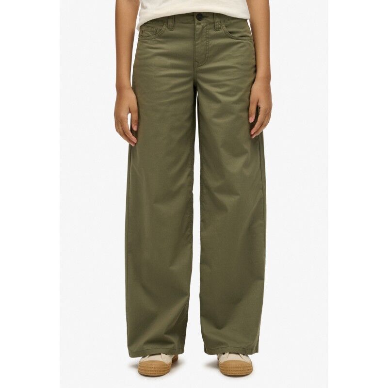 Mid Rise Baggy Chino - Hose - Damen