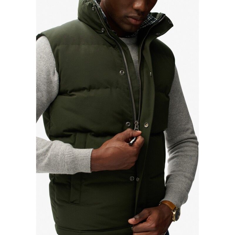 Superdry Non Hooded Everest Gilet - Pánská péřova bez rukávů | Hardloop