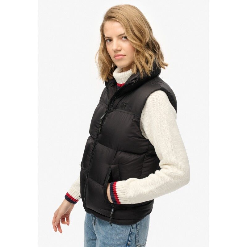 Superdry Black Puffer Gilet - Doudoune sans manches femme | Hardloop