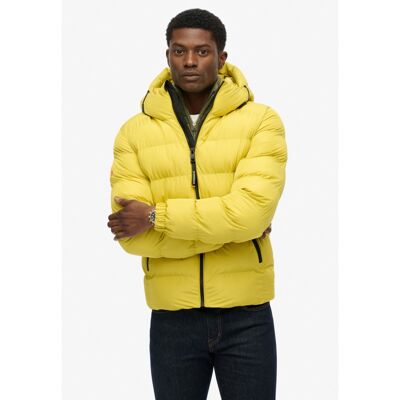Hooded Sports Puffer Jacket - Pánská péřova