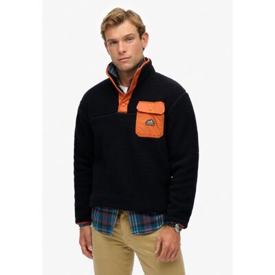 Fuji Popper Neck Fleece - Fleecetakki - Miehet