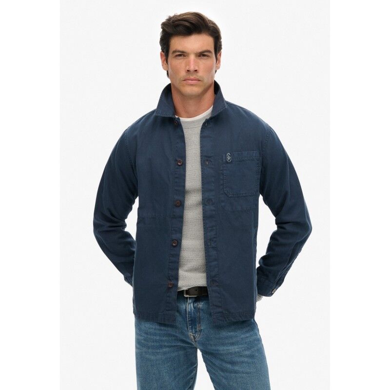 Merchant Linen-Blend Overshirt - Camisa - Hombre