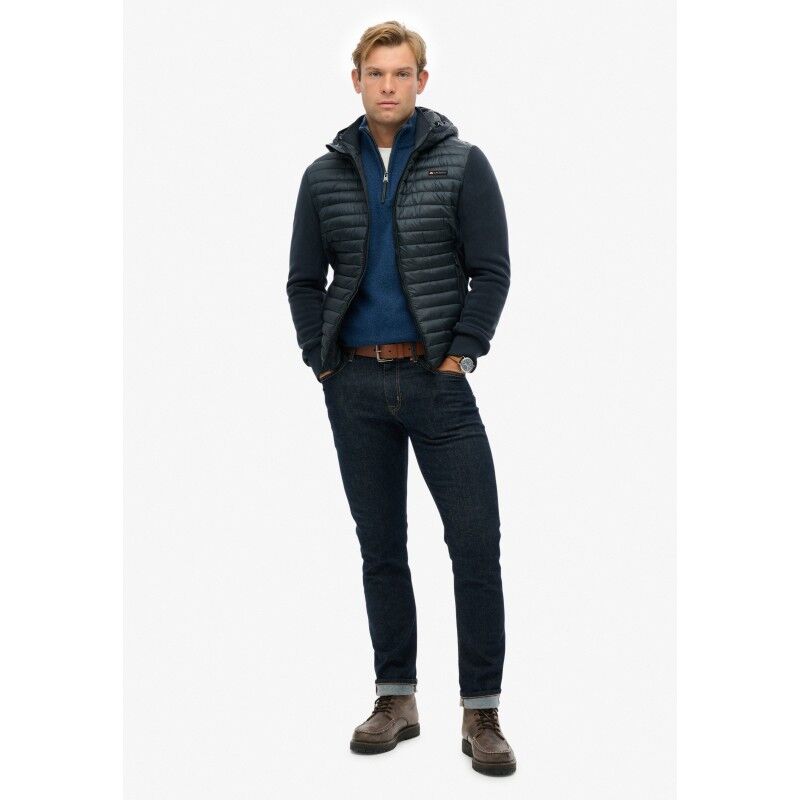 Superdry Hood Storm Fleece Hybrid Jkt - Fleecetröjor - Herr | Hardloop