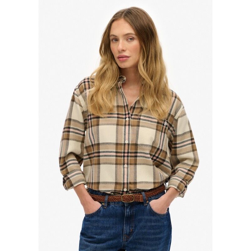 Check Flannel Boyfriend Shirt - Camicia - Donna