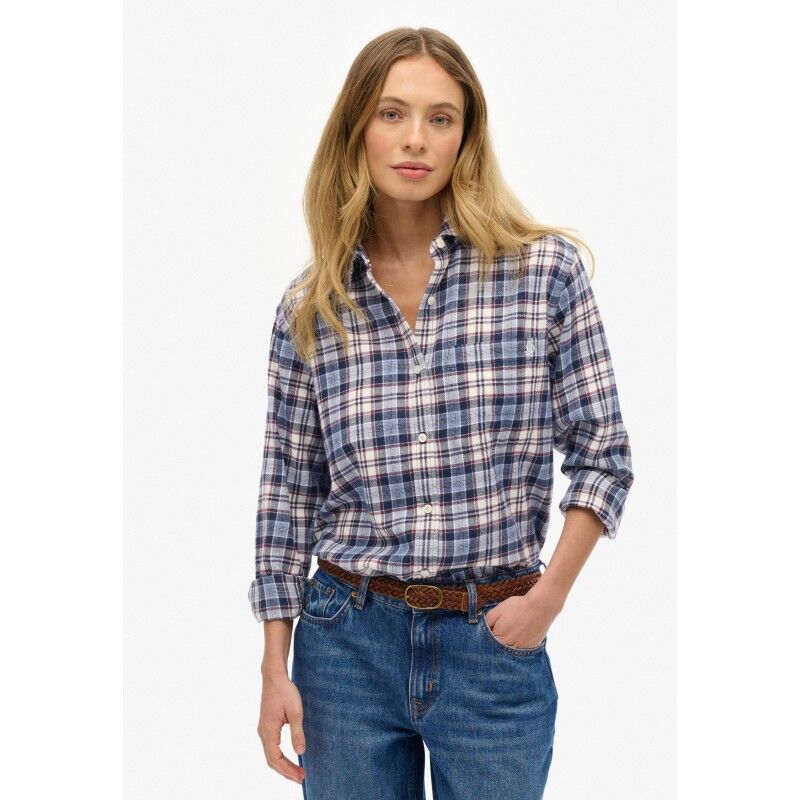 Check Flannel Boyfriend Shirt - Dámská košile