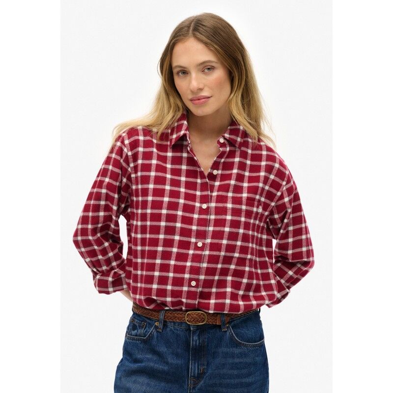 Check Flannel Boyfriend Shirt - Koszula damski