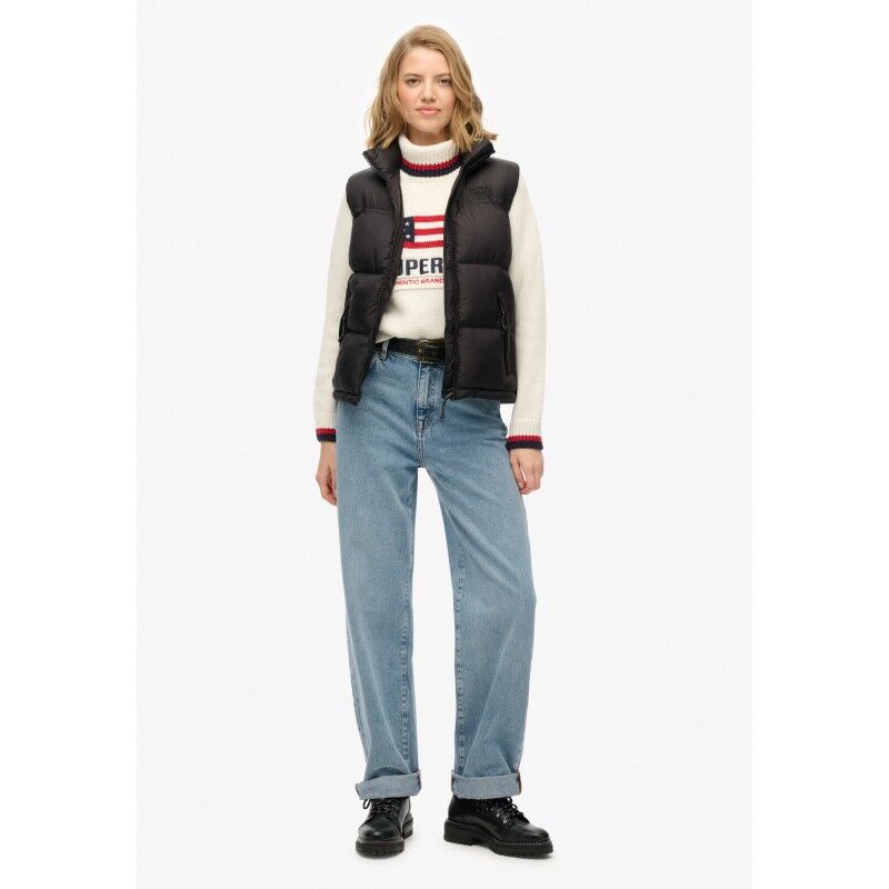 Superdry Black Puffer Gilet - Doudoune sans manches femme | Hardloop