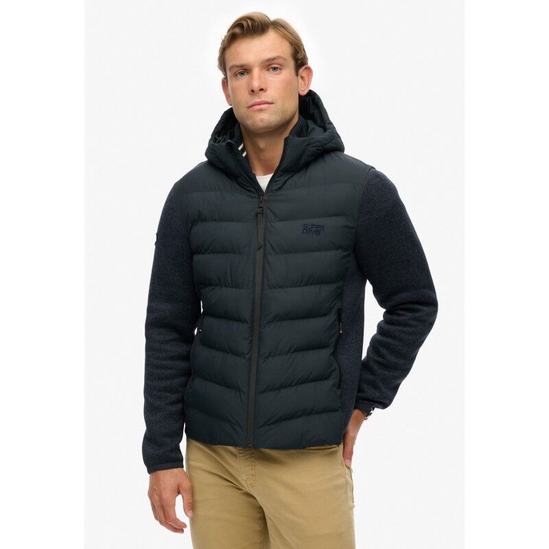 Superdry Hooded Storm Knit Hybrid Jkt - Pánská péřova | Hardloop