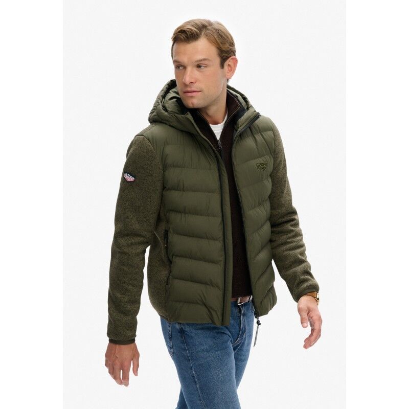 Superdry Hooded Storm Knit Hybrid Jkt - Doudoune homme | Hardloop