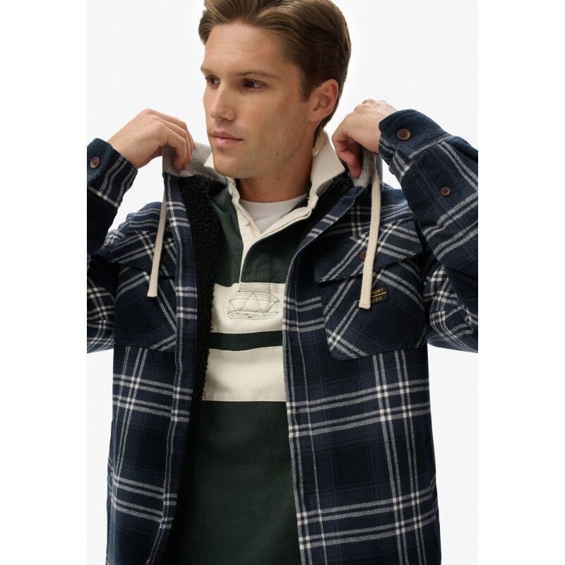 Superdry Surplus Hooded Check Shirt - Veste homme | Hardloop